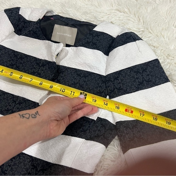 Banana Republic Striped Jacket Zip Work Blazer NWT - Picture 5 of 14